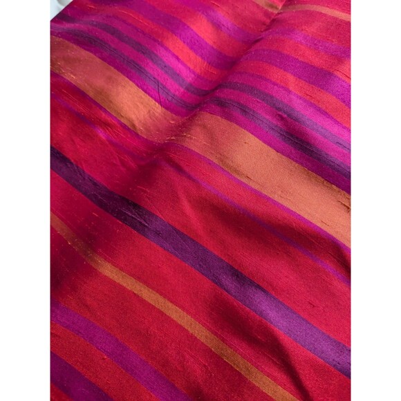 Jillian Jones Vtg Dress Women 16 Orange PurplePink 100% Silk Stripe Sheath Sleek - Picture 10 of 14